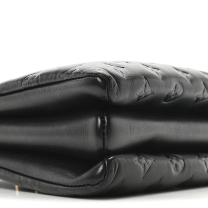 Louis Vuitton Lambskin Embossed Monogram Coussin PM Black 9 of 10