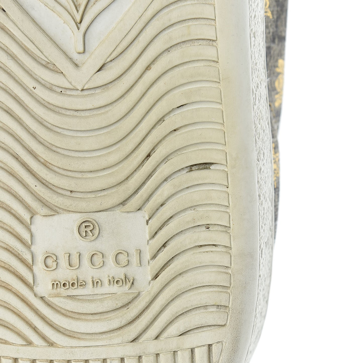 GG Supreme Monogram Bees Ayers Web Womens Ace Sneakers 38.5 Beige Oro Green Red