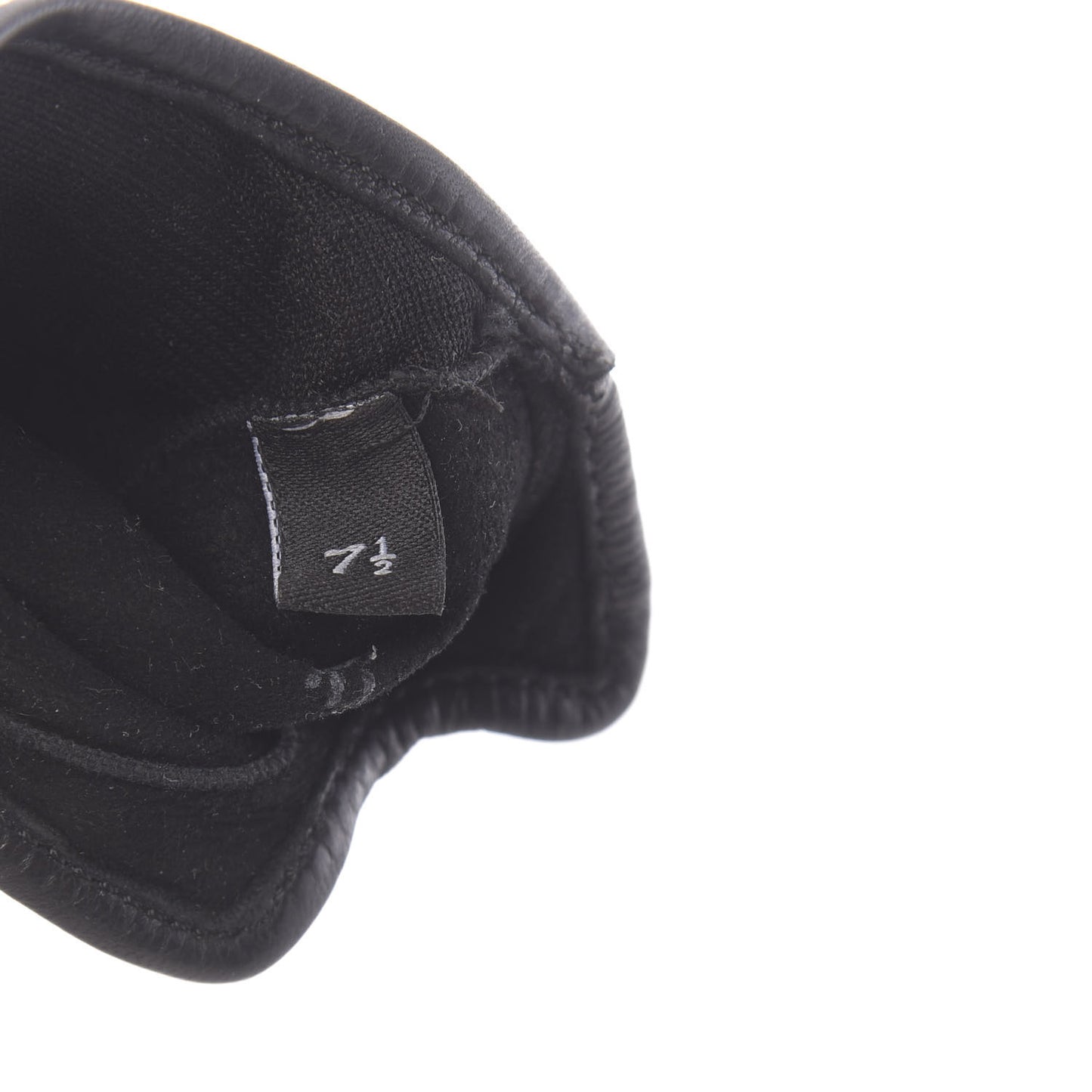 Lambskin CC Fingerless Gloves 7.5 Black