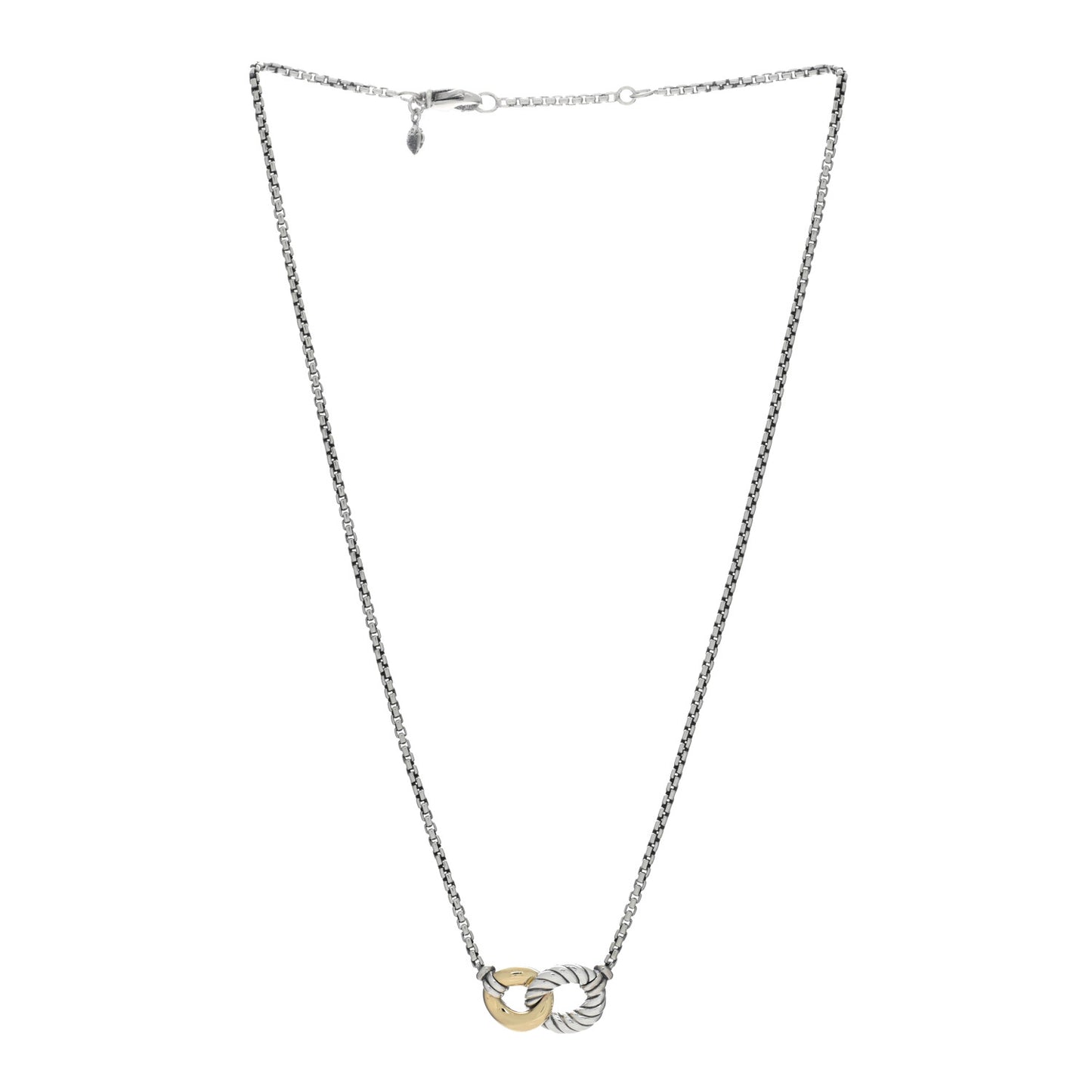 Sterling Silver 18K Yellow Gold Belmont Pendant Necklace