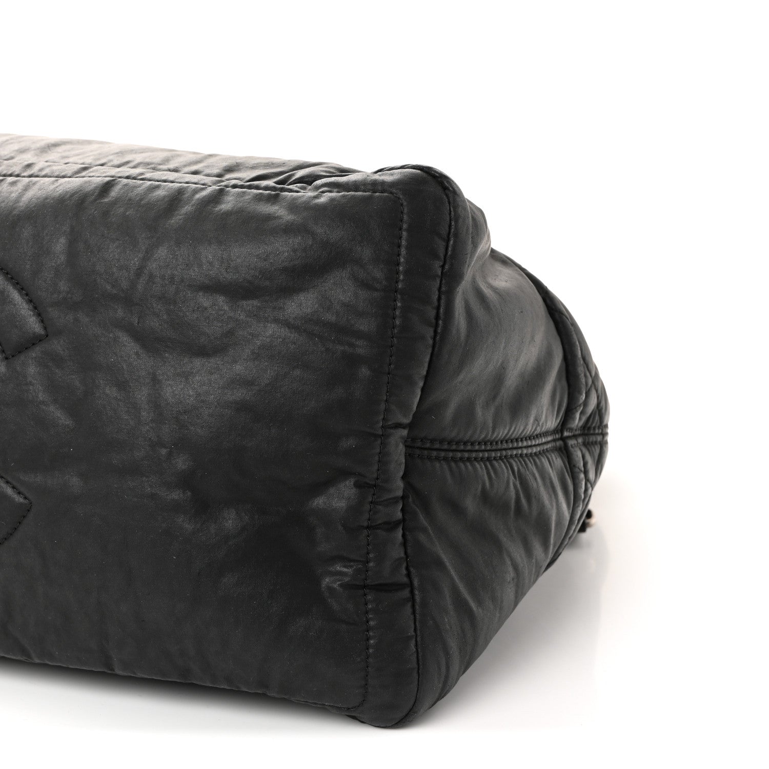 Chanel Coated Canvas Quilted Large Garment Travel Bag Black 10 of 10