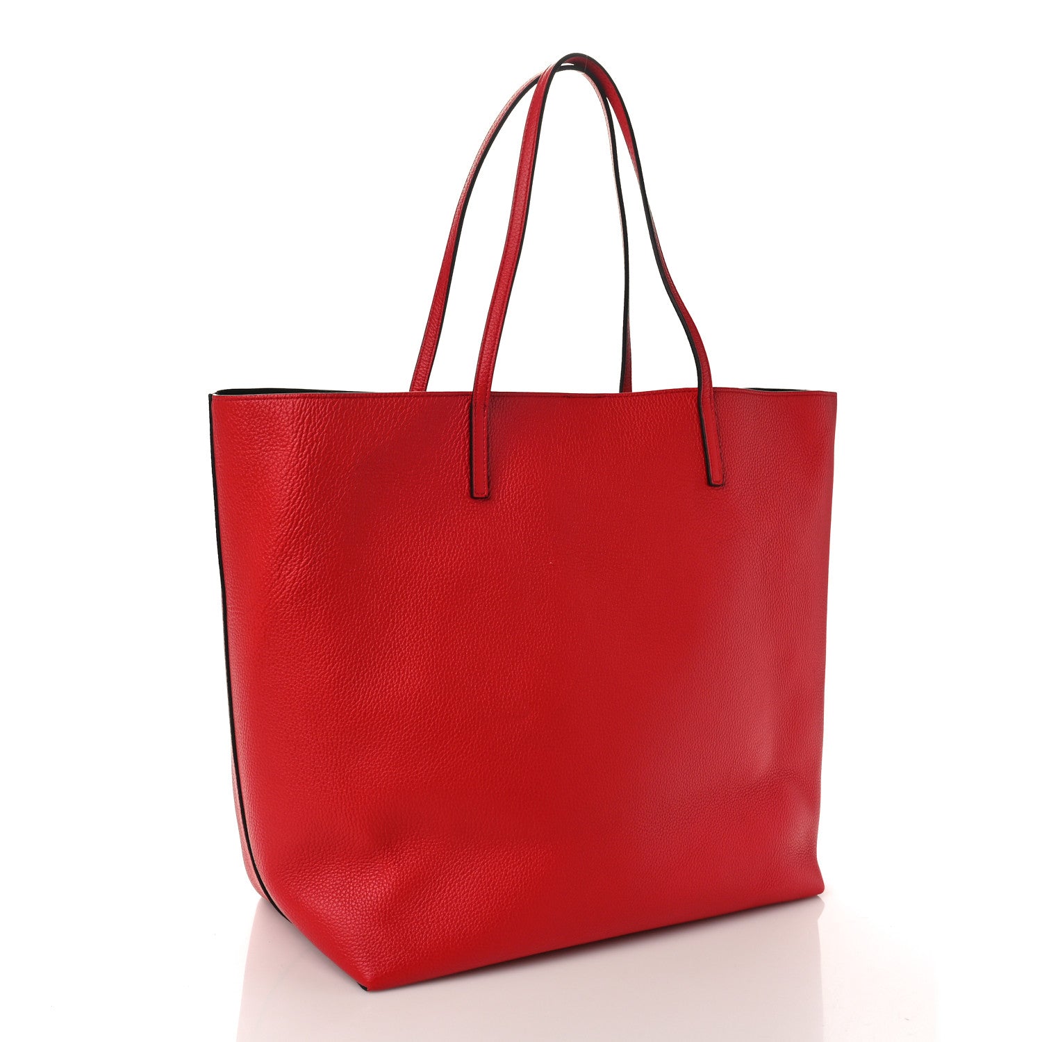 Alexander McQueen Grained Calfskin Skull Open Shopper Tote Red 4 of 9