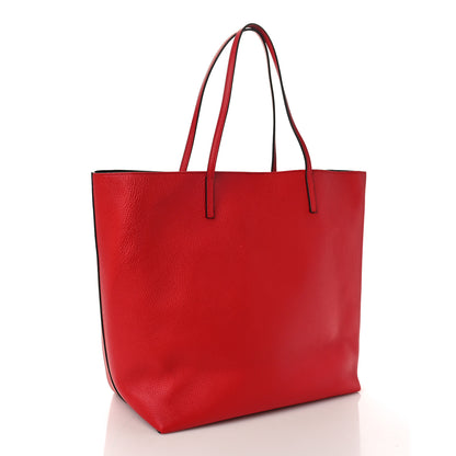Alexander McQueen Grained Calfskin Skull Open Shopper Tote Red 4 of 9