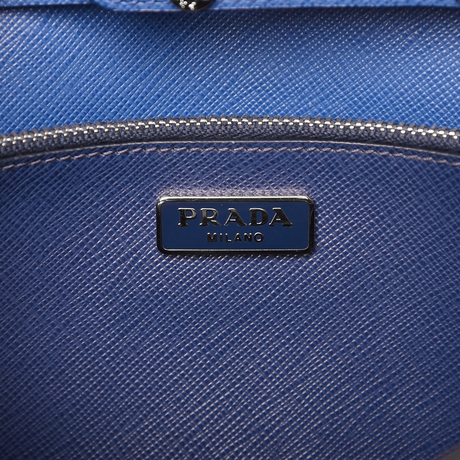 Prada Saffiano Lux Flap Crossbody Bleuette Azzurro 6 of 6
