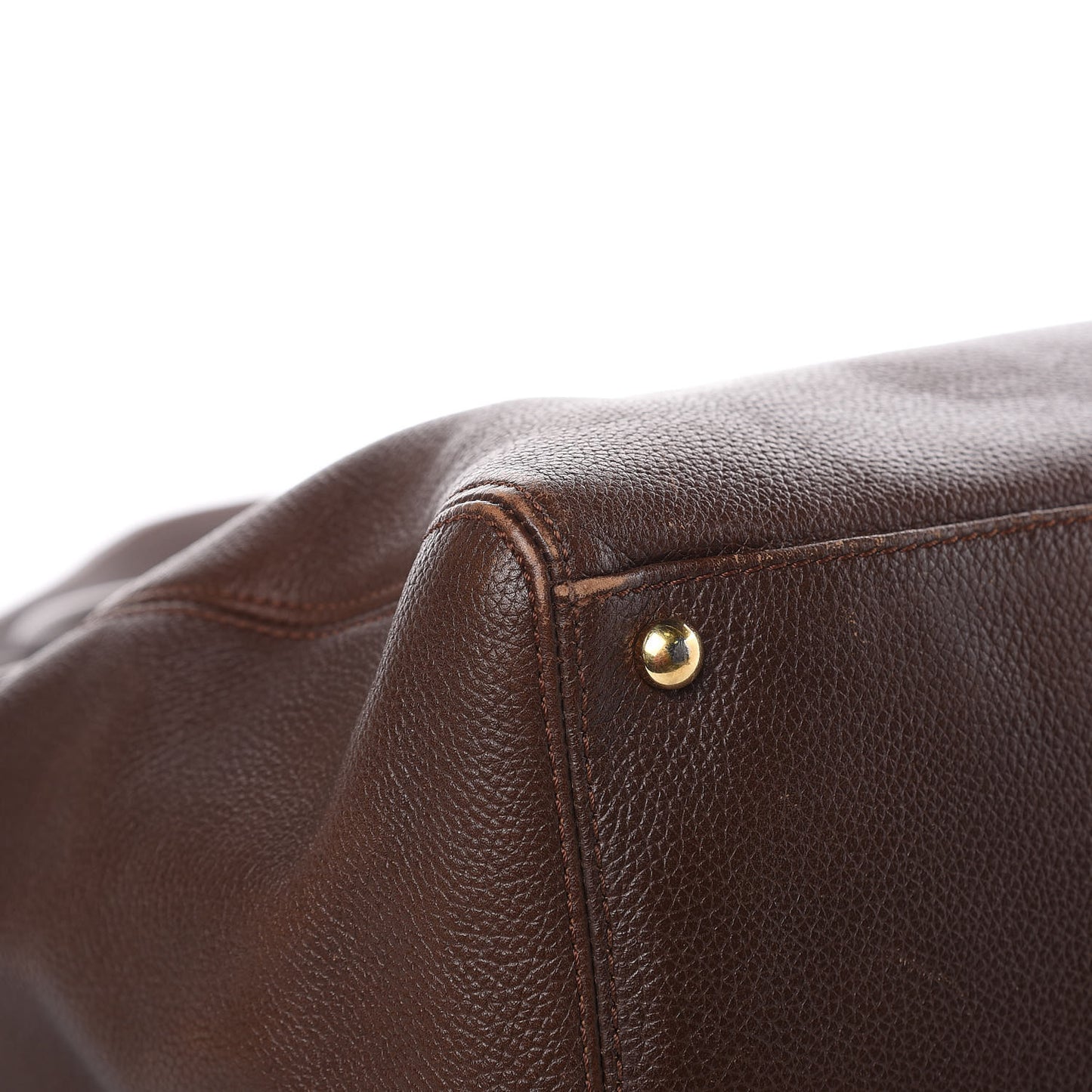 Calfskin Cerf Executive Shopper Tote Brown