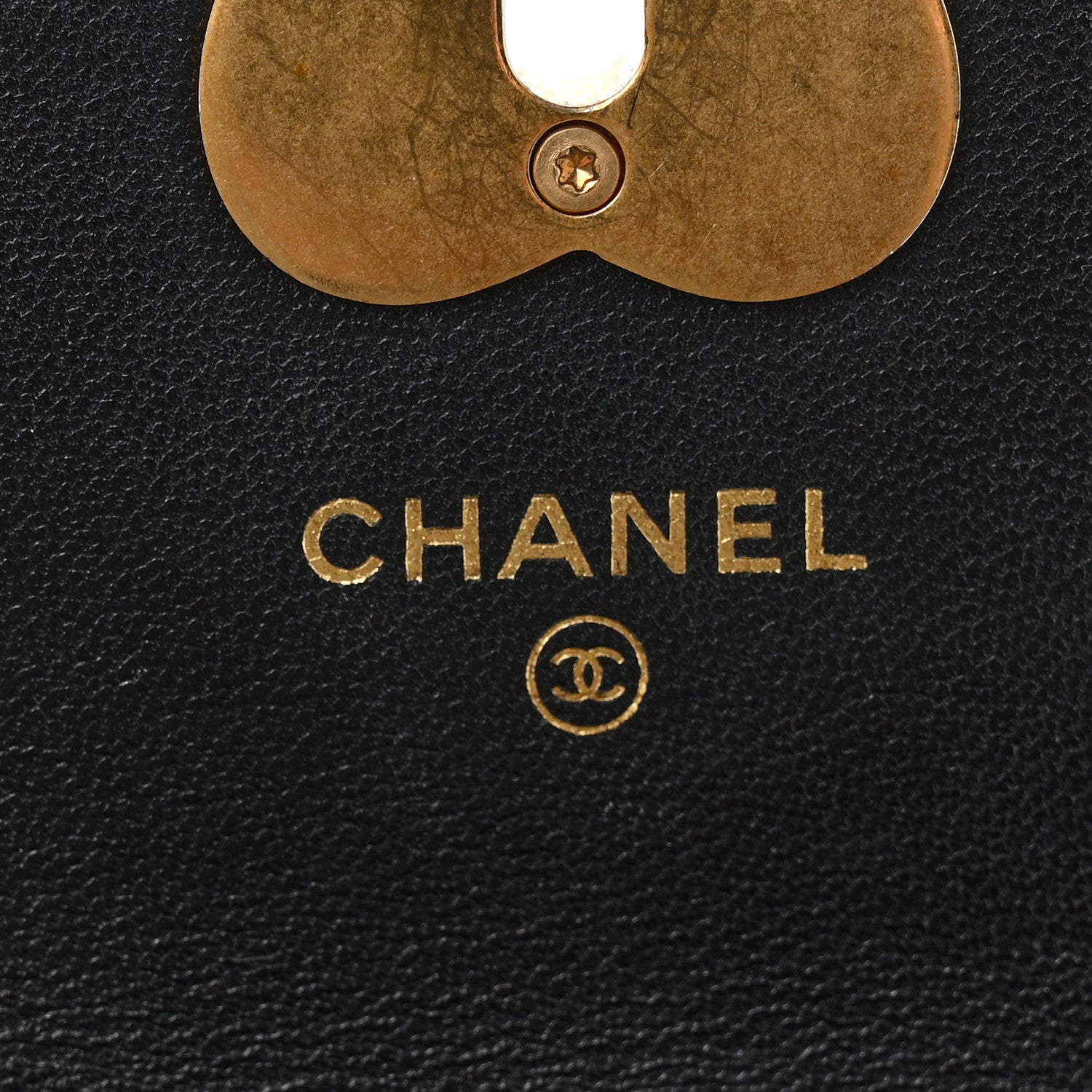 Chanel Lambskin Plexiglass Quilted Coco Love Clutch With Chain Black 6 of 14