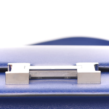 Hermes Tadelakt Constance 18 Bleu Electrique 16 of 19