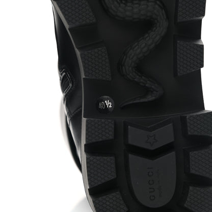 Gucci Nappa Frances GG Matelasse Platform Combat Boots 40.5 Black 7 of 8