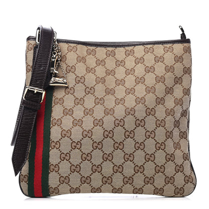 Gucci Monogram Web Jolicoeur Charms Messenger Dark Brown 1 of 4