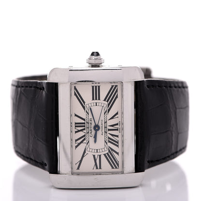 Cartier Stainless Steel Alligator 38mm Tank Divan Automatic Watch 3 of 12