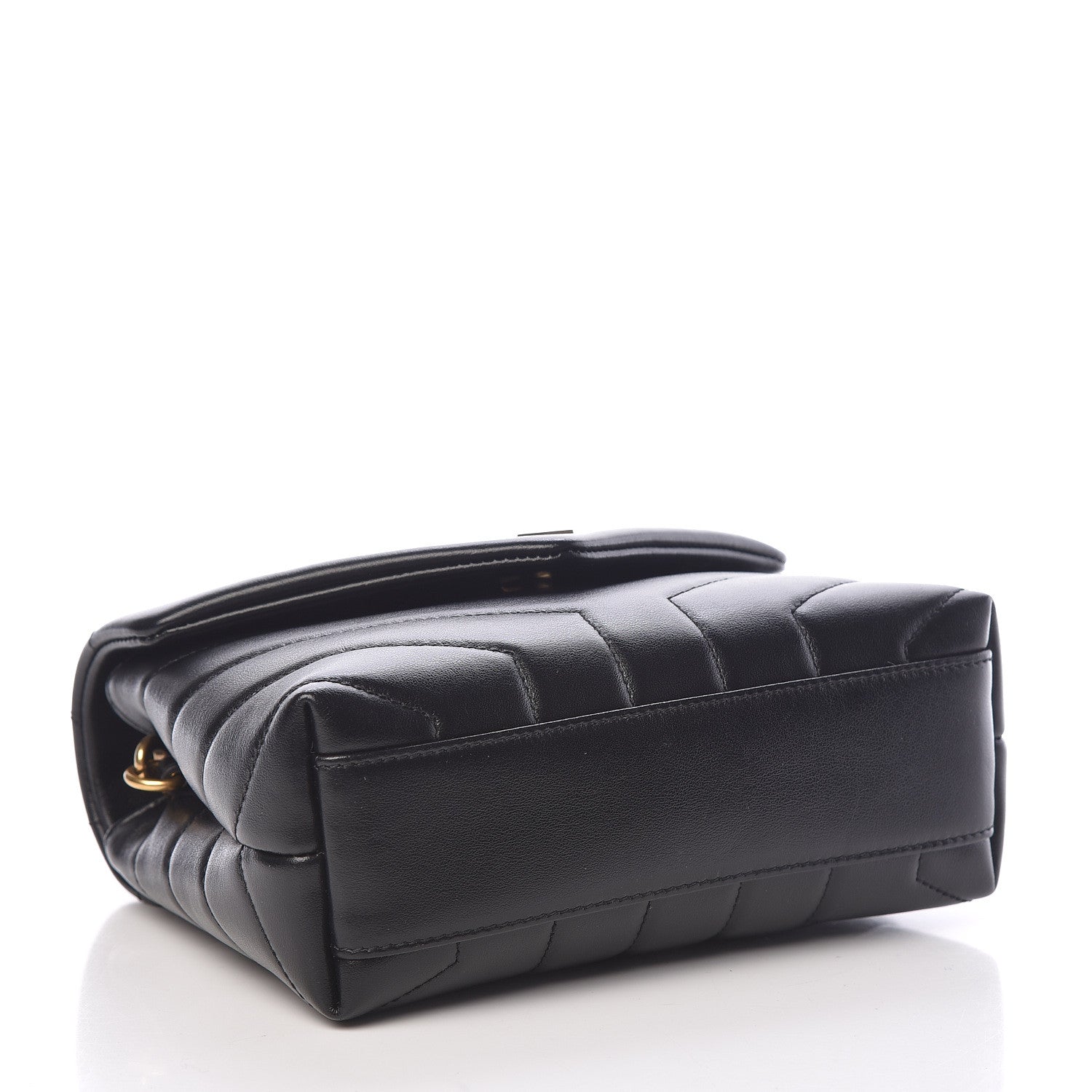 Saint Laurent Calfskin Y Quilted Monogram Toy Loulou Crossbody Bag Black 4 of 10