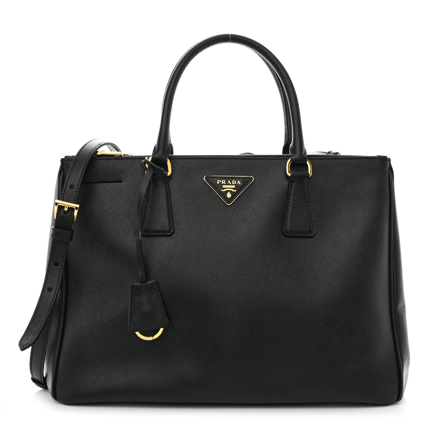 Prada Saffiano Medium Galleria Double Zip Tote Black 1 of 14