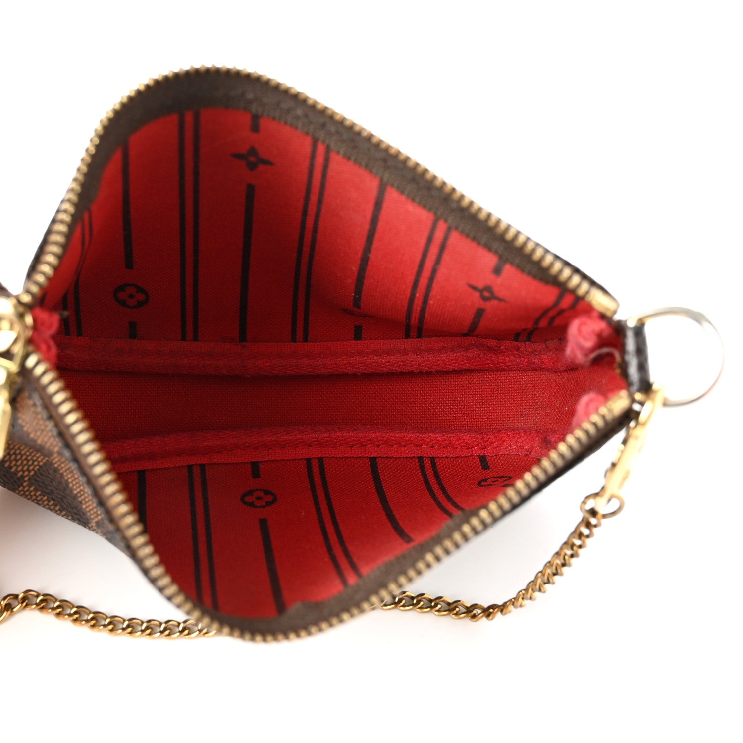 Louis Vuitton Damier Ebene Complice Trunks and Bags Mini Pochette Accessories Red 5 of 8