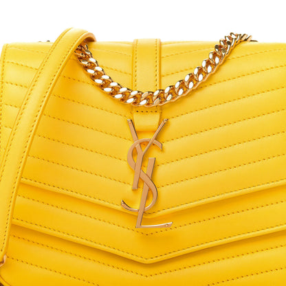 Saint Laurent Lambskin Matelasse Chevron Monogram Small Sulpice Bag Mimosa 10 of 10