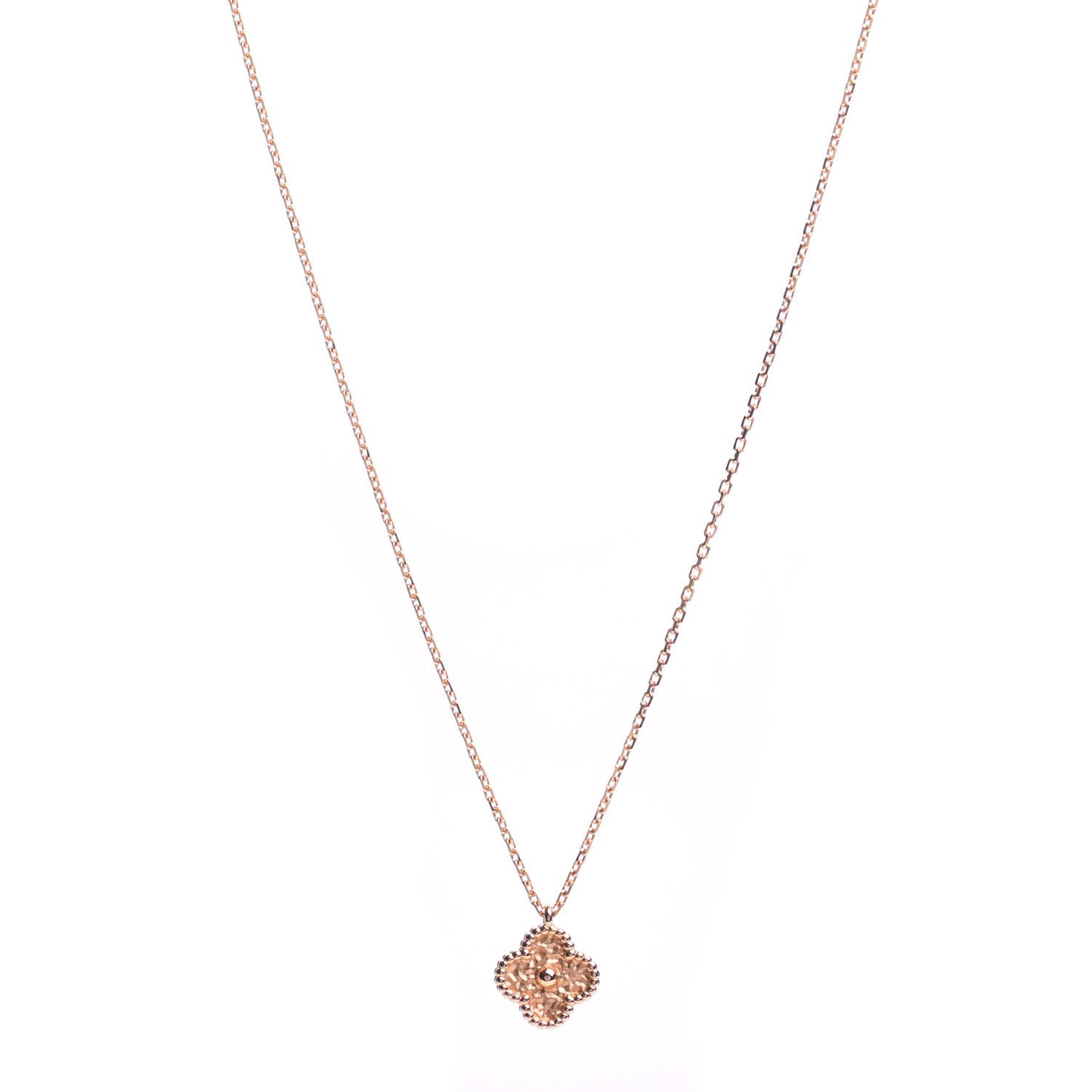 18K Rose Gold Sweet Alhambra Pendant Necklace