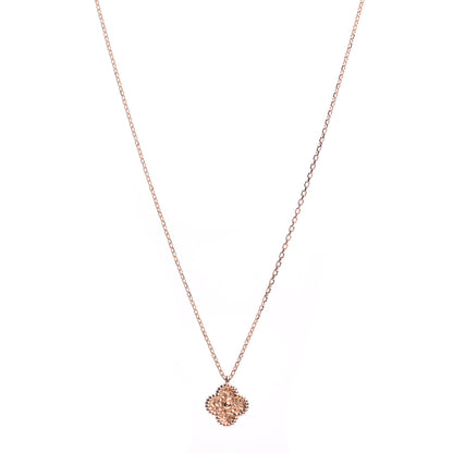 Van Cleef & Arpels 18K Rose Gold Sweet Alhambra Pendant Necklace 1 of 6