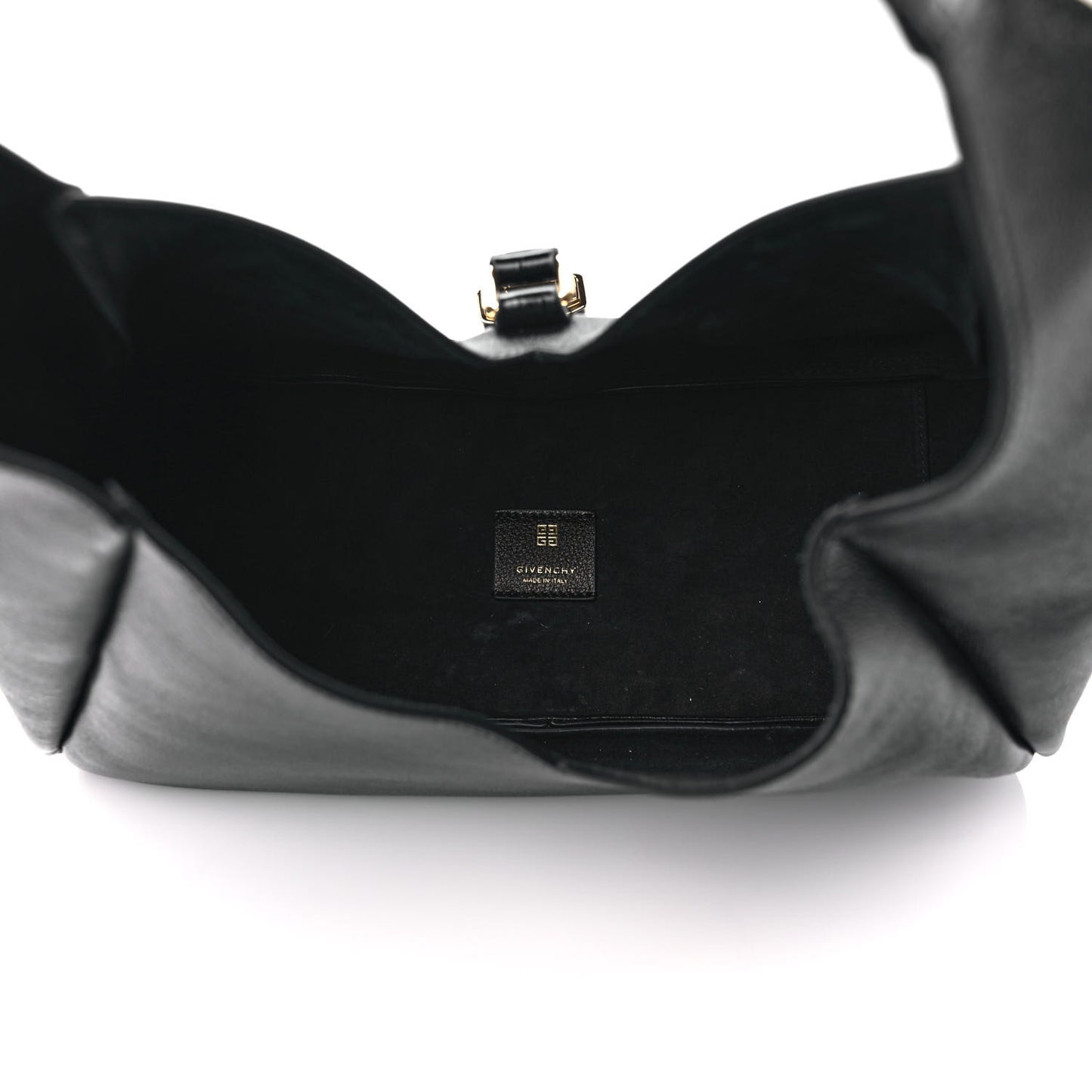 Calfskin Medium G-Lock Hobo Black