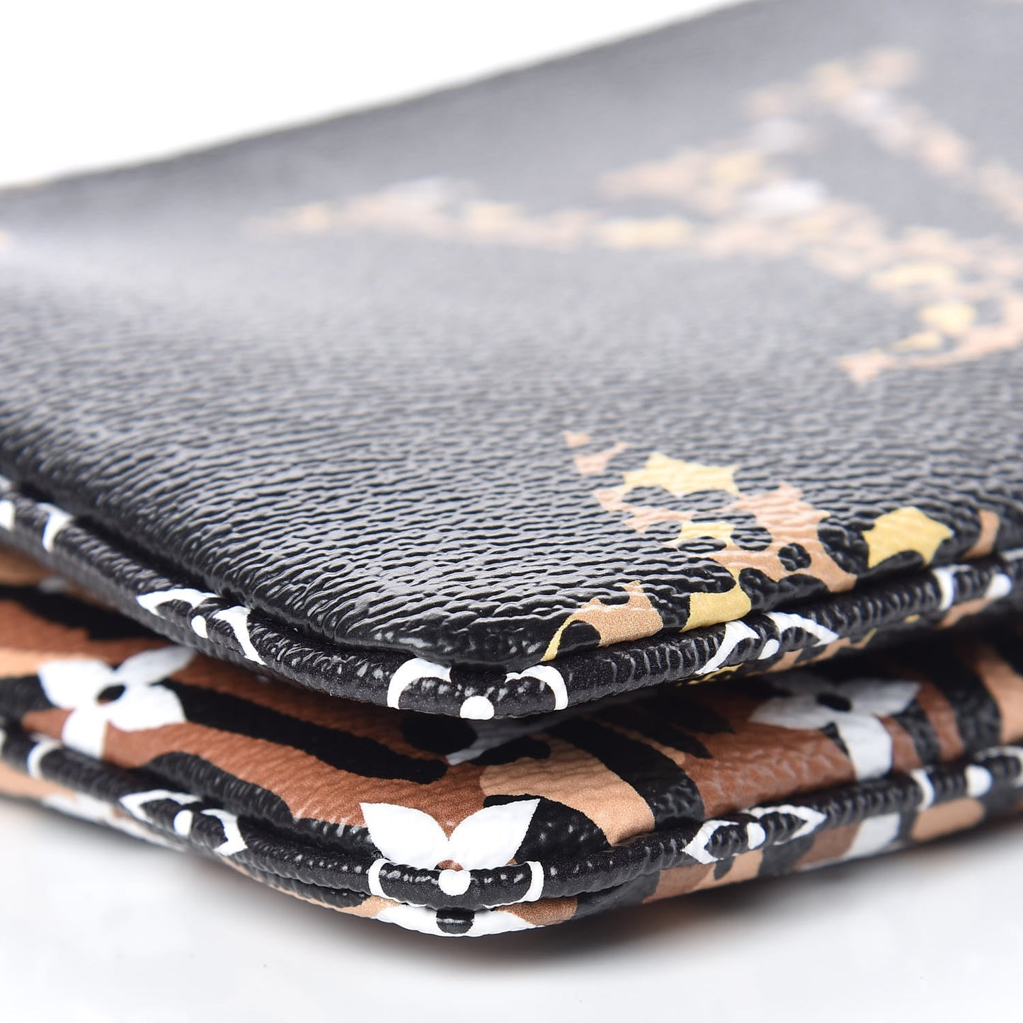 Monogram Giant Jungle Pochette Double Zip Black