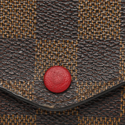 Louis Vuitton Damier Ebene Josephine Wallet Red 10 of 11