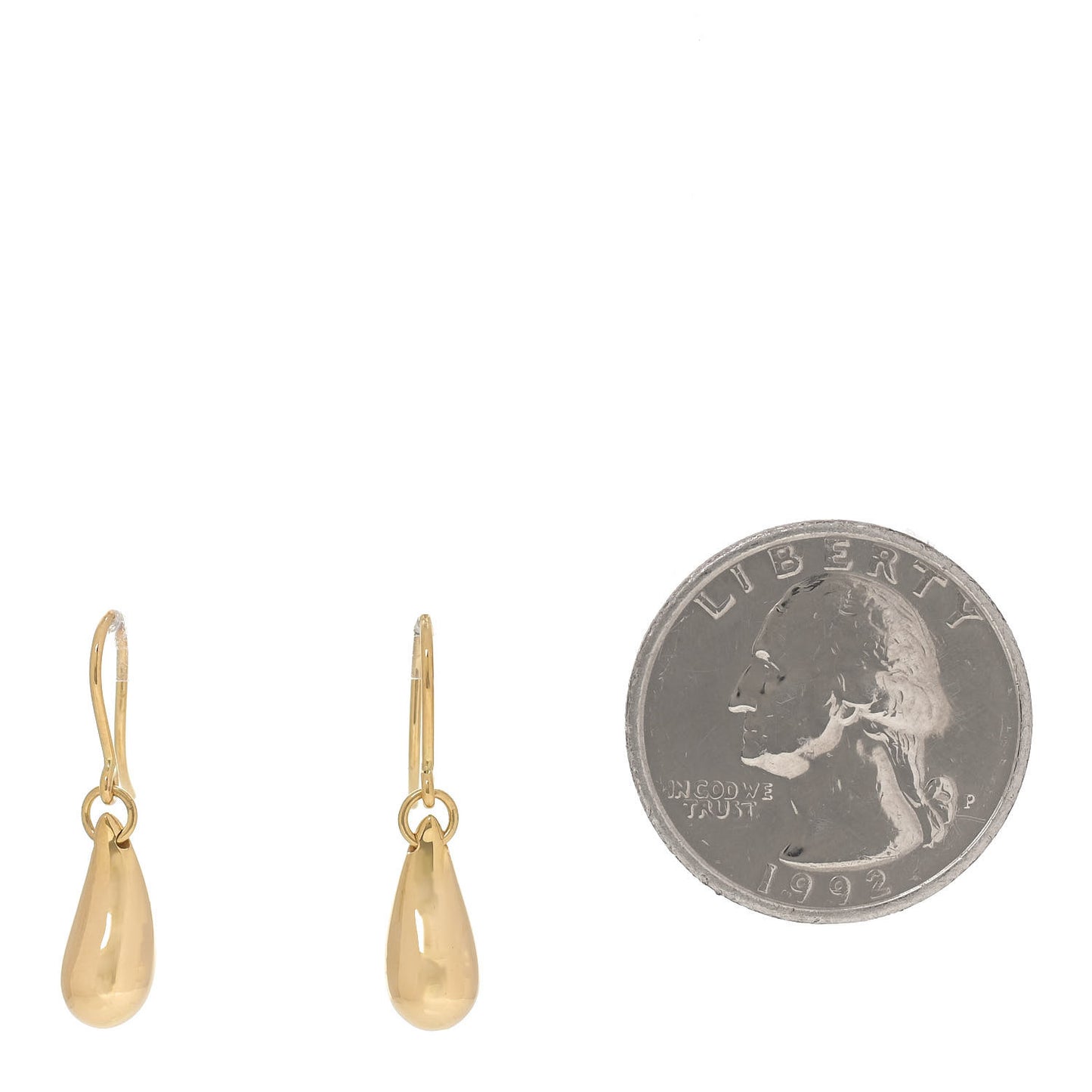 18K Yellow Gold Elsa Peretti 12mm Teardrop Earrings