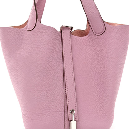 Hermes Taurillon Clemence Picotin Lock 18 PM Mauve Sylvestre 8 of 11