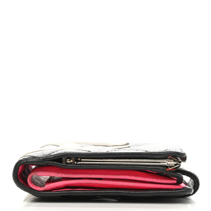 Chanel Calfskin Quilted Cambon Bi-Fold Wallet Black White 13 of 13
