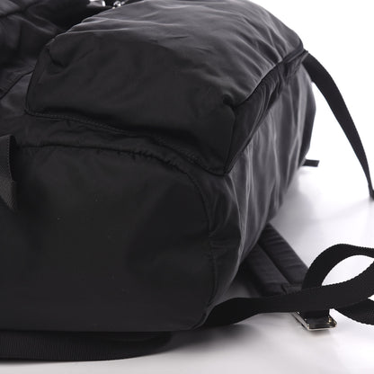 Prada Technical Nylon Saffiano Double Buckle Backpack Black 9 of 9