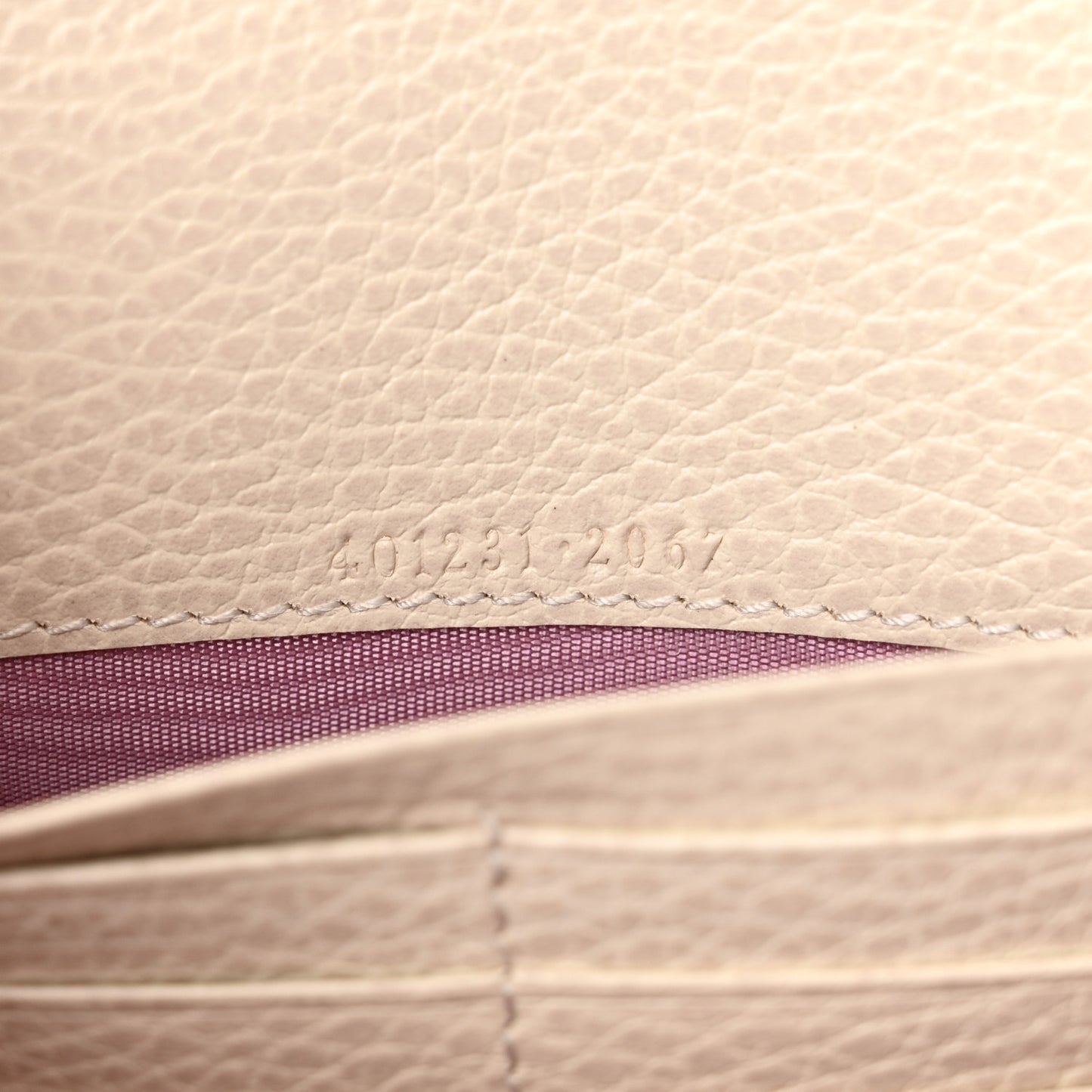 Dollar Calfskin Mini Dionysus Chain Wallet Mystic White
