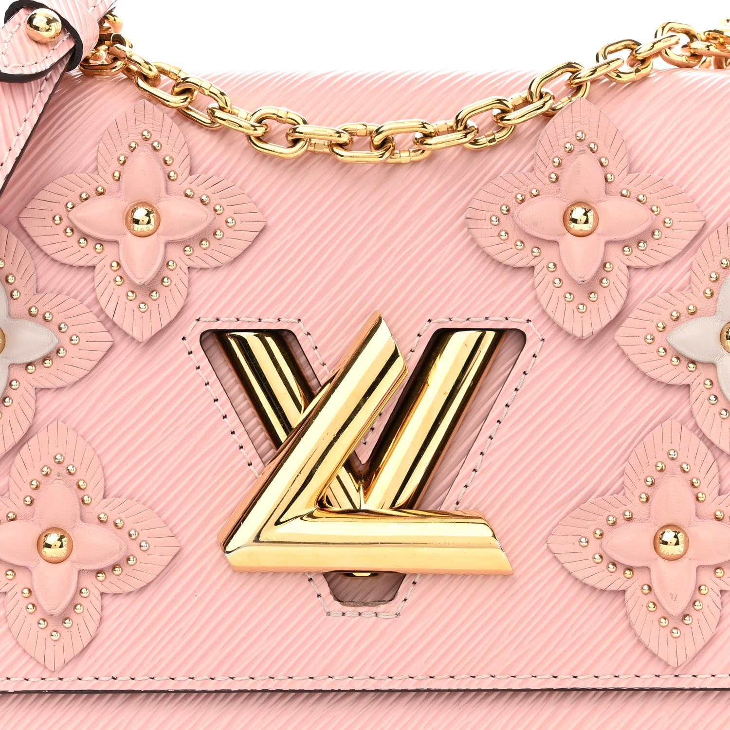 Louis Vuitton Epi Couture’s Flower Twist Shoulder Bag MM Rose Ballerine 7 of 9