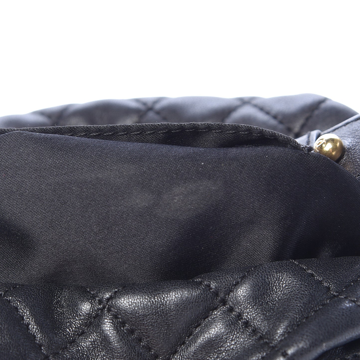 Lambskin Quilted Small Hobo Black