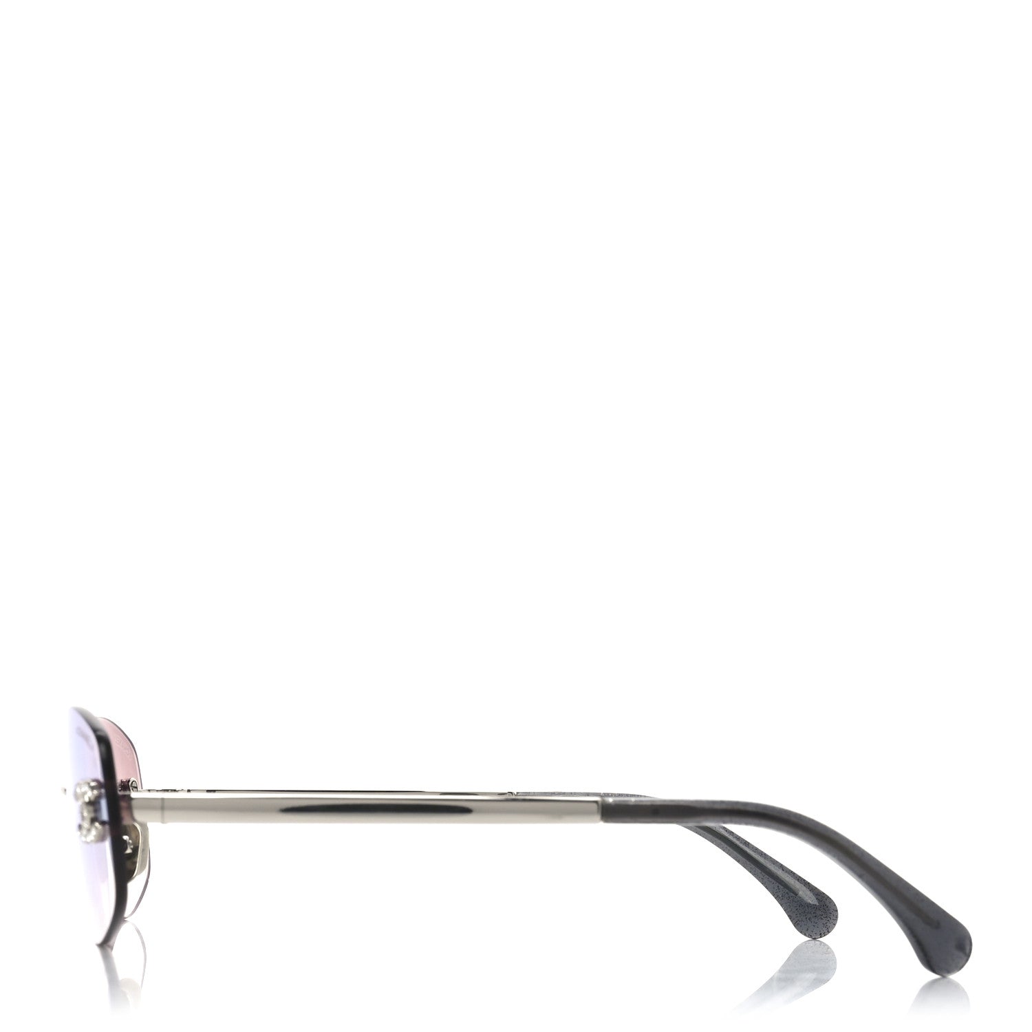 Chanel Metal Mirrored Crystal CC Oval Sunglasses 71559 Pink 3 of 7