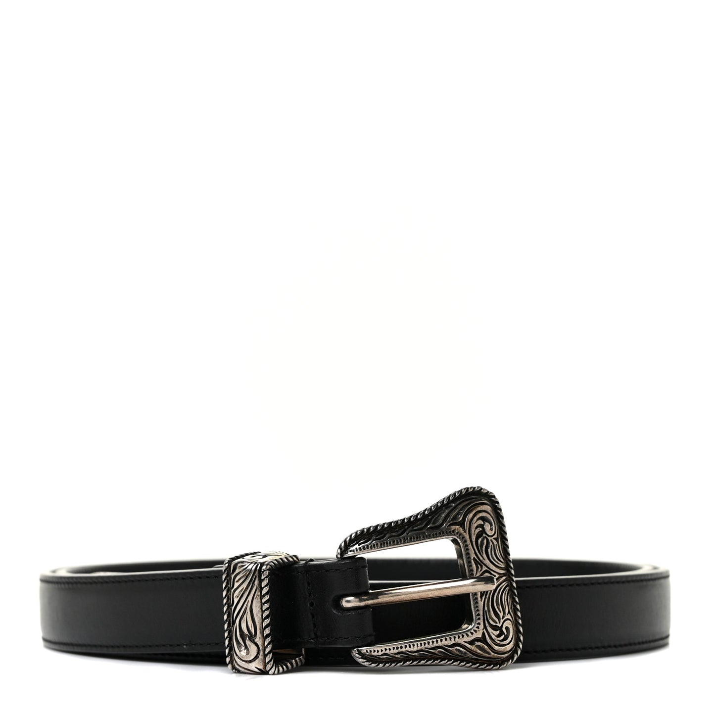 Calfskin Western Belt 100 Black