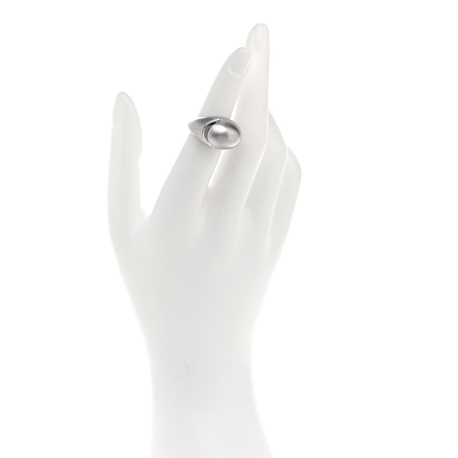 Bulgari 18K White Gold Dome Ring 49 4.75 2 of 7