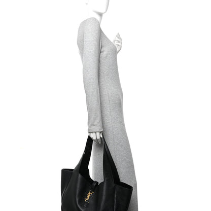 Saint Laurent Grained Deerskin Bea Tote Black 2 of 9