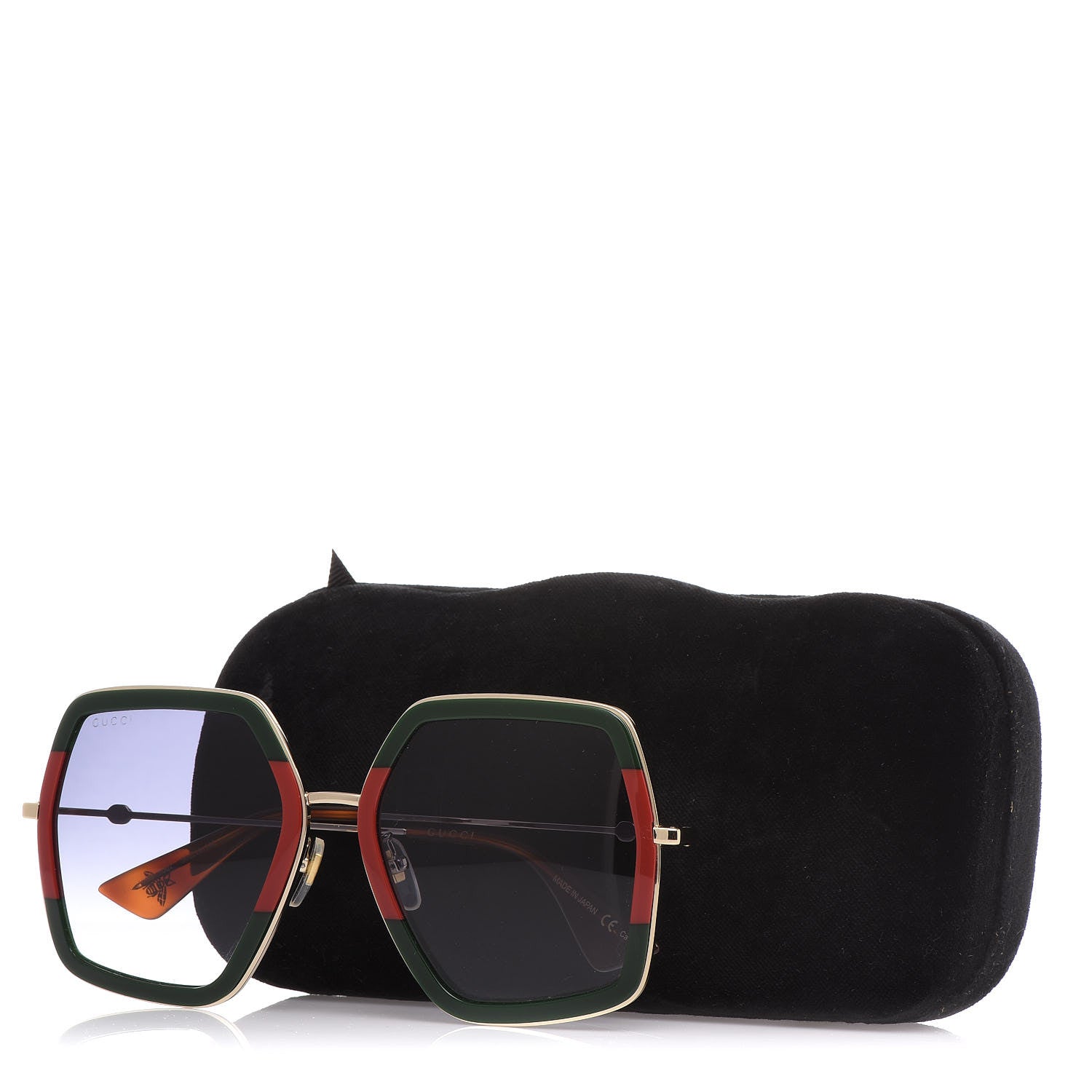Gucci Square Frame Web GG0106S Sunglasses Tortoise 7 of 7
