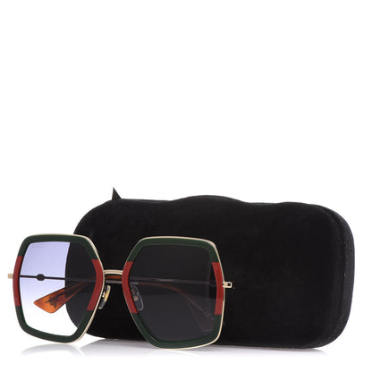 Gucci Square Frame Web GG0106S Sunglasses Tortoise 7 of 7