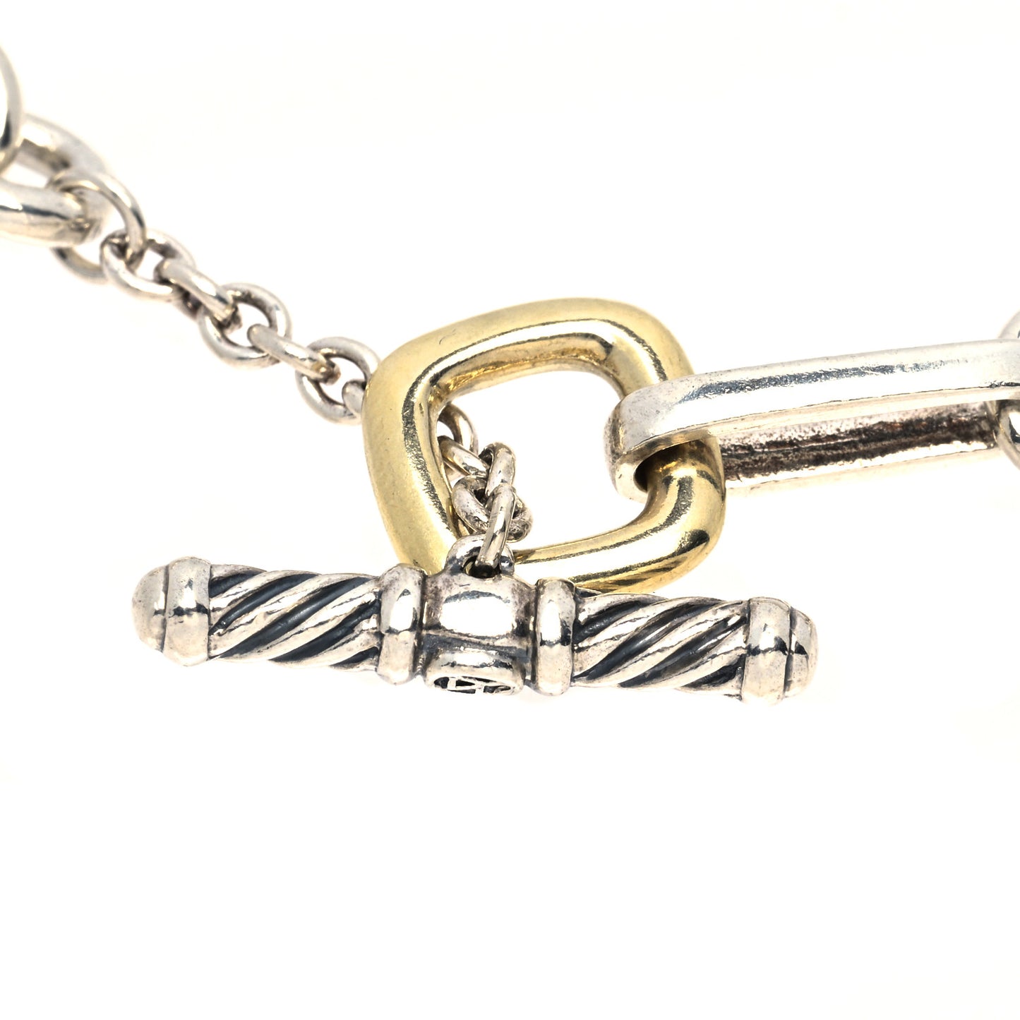 Sterling Silver Diamond Mother of Pearl Enhancer Pendant Figaro Chain Necklace