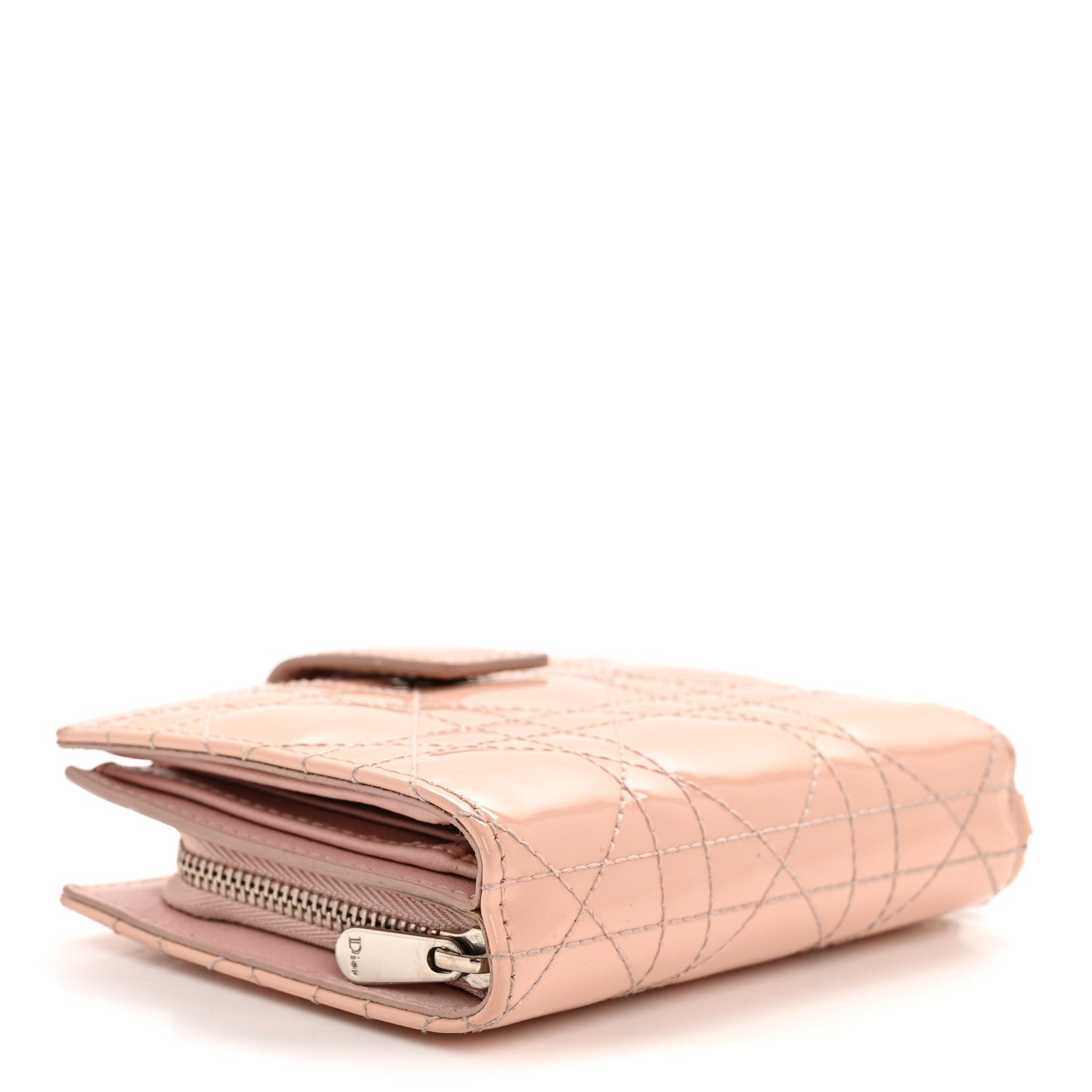 Christian Dior Patent Cannage Lady Dior Eden Wallet Rose Clair 4 of 11