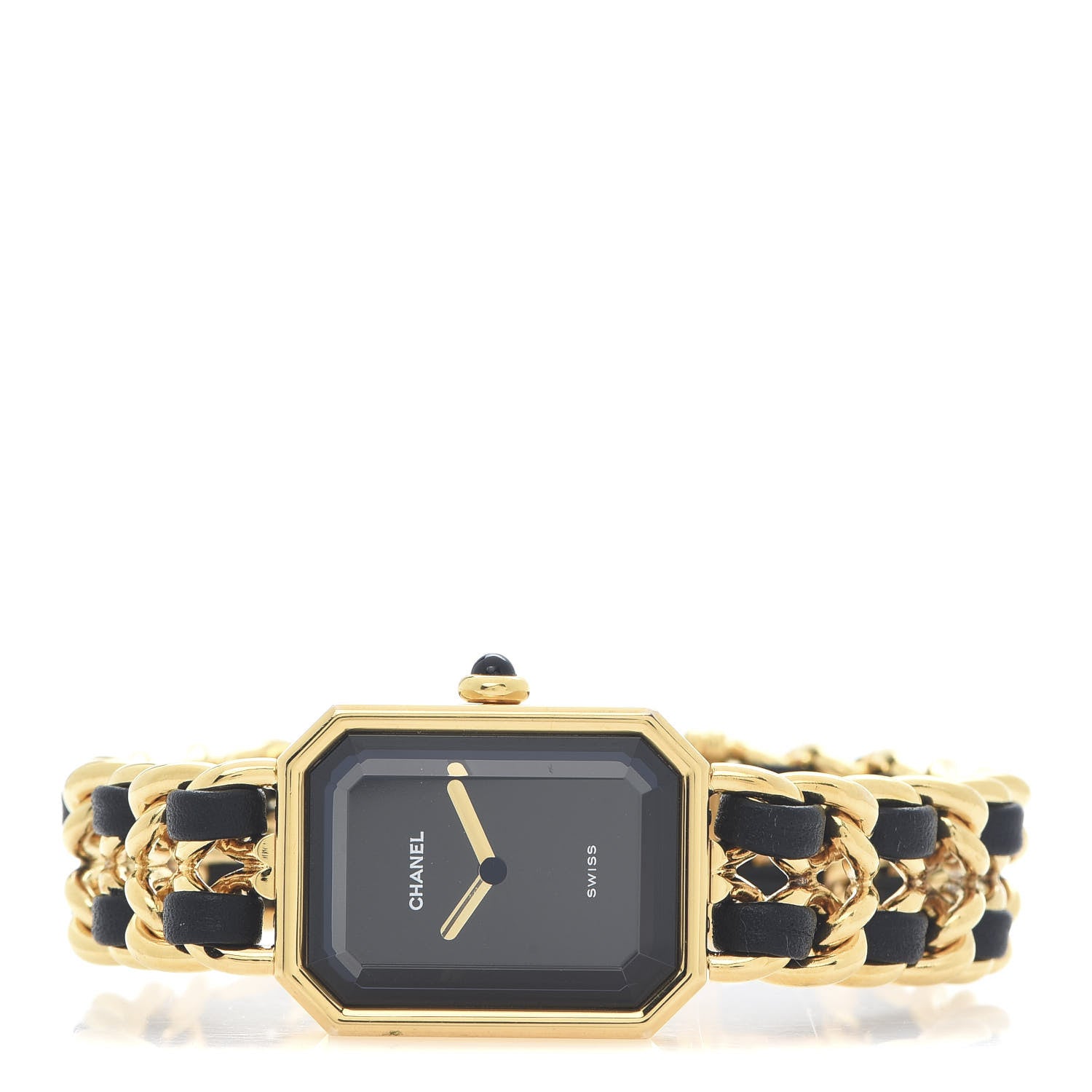 Chanel Stainless Steel Lambskin 20mm Chain Premiere Quartz Watch Gold M 3 of 5