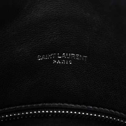 Saint Laurent Lambskin Quilted Small Loulou Puffer Monogram Chain Satchel Black 6 of 14