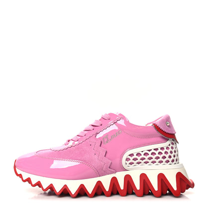 Christian Louboutin Patent Suede Loubishark Sneakers 37.5 Pink 1 of 8
