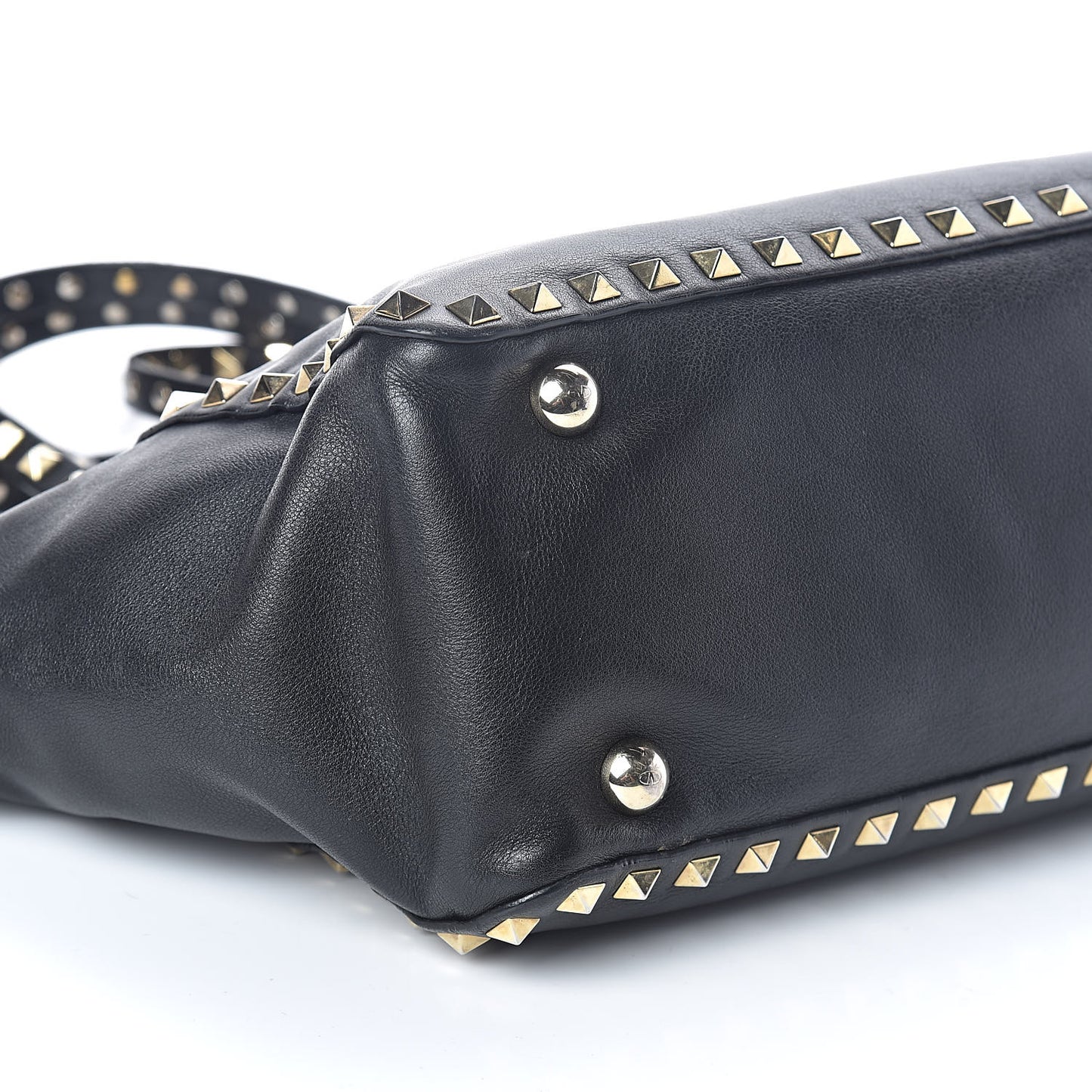Vitello Small Rockstud Tote Black