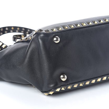 Valentino Garavani Vitello Small Rockstud Tote Black 7 of 14