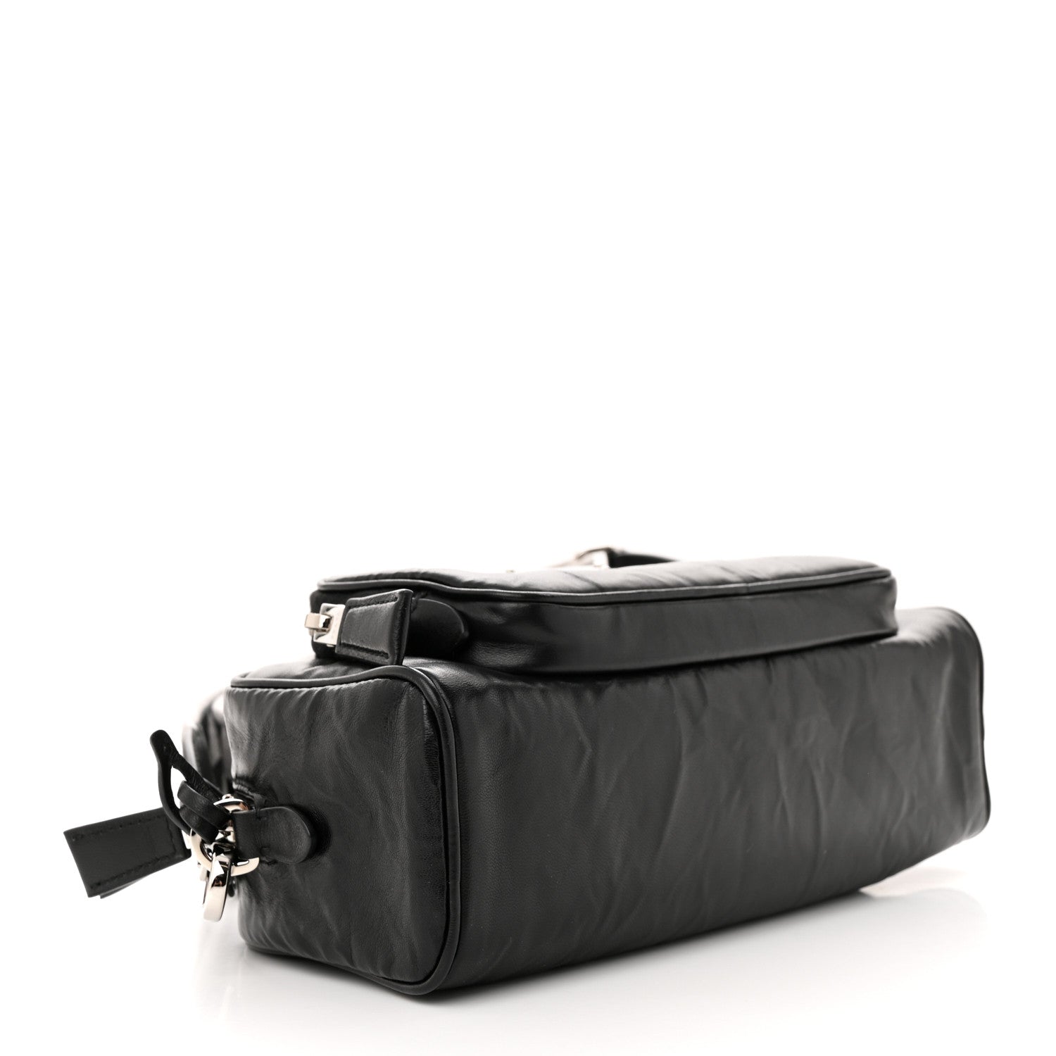 Prada Nappa Antique Multi-Pocket Shoulder Bag Black 4 of 10