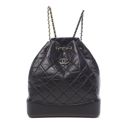 Chanel Aged Calfskin Quilted Gabrielle Backpack Black 1 of 11