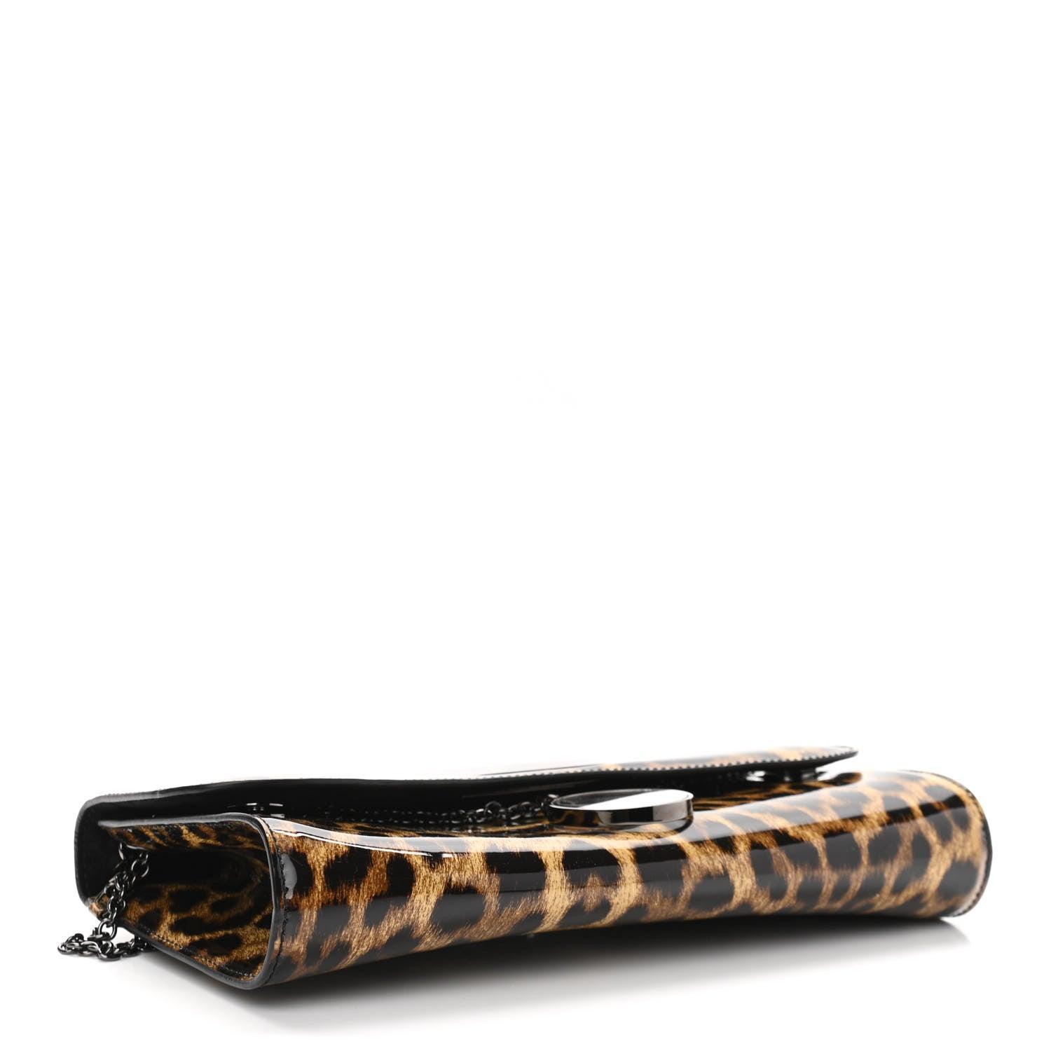 Christian Louboutin Patent Leopard Print Riviera Clutch 4 of 9