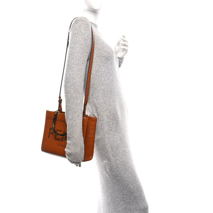 Fendi Vitello King Plexiglass Logo Embossed Small Fendi Sunshine Shopper Tote Cuoio 2 of 9