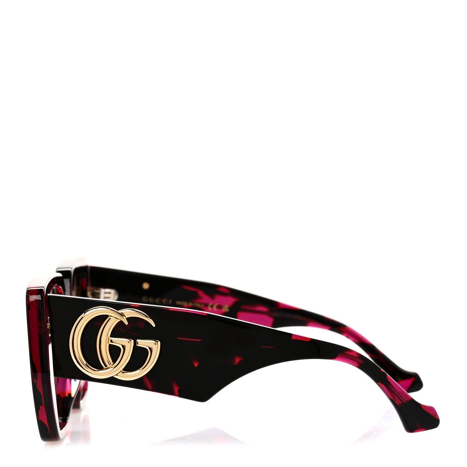 Gucci Acetate Square Frame Sunglasses GG0956S Black Pink 3 of 7