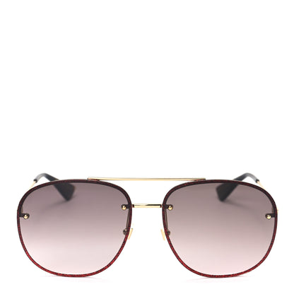 Gucci Aviator Glitter Sunglasses GG0227S Red 2 of 6