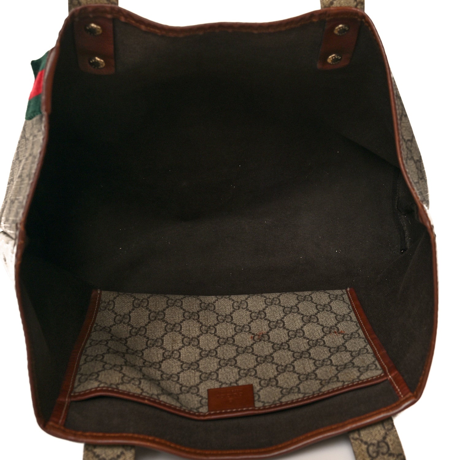 Gucci GG Plus Monogram Medium Signature Web Loop Tote Brown 5 of 12